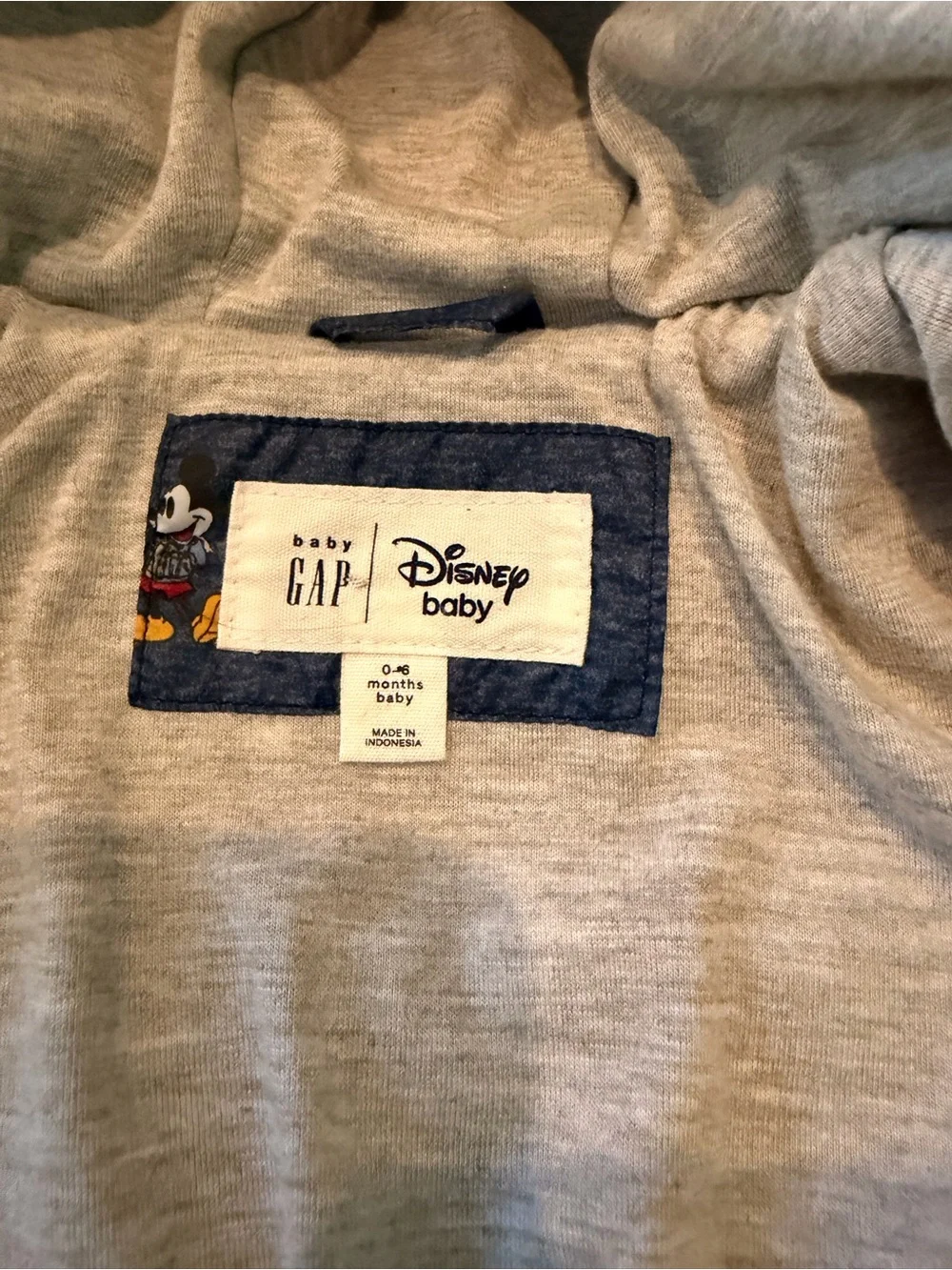 Baby Gap Disney Baby Mickey Mouse Puffer Jacket Hooded Coat 0-6 Months